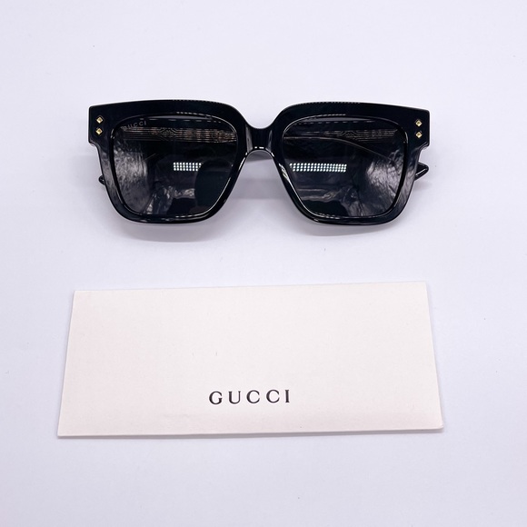 NEW GUCCI GG1084S 001 UNISEX SQUARE SUNGLASSES GUCCI - Picture 9 of 10